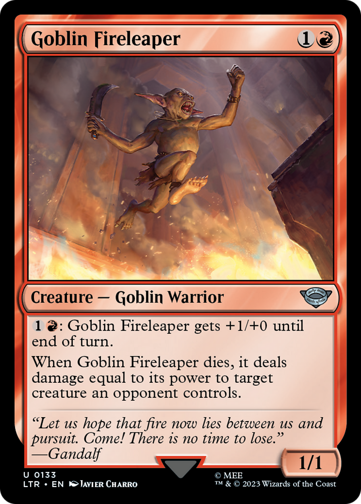 Magic: The Gathering - Goblin Fireleaper Foil - The Lord of the Rings: Tales of Middle-earth