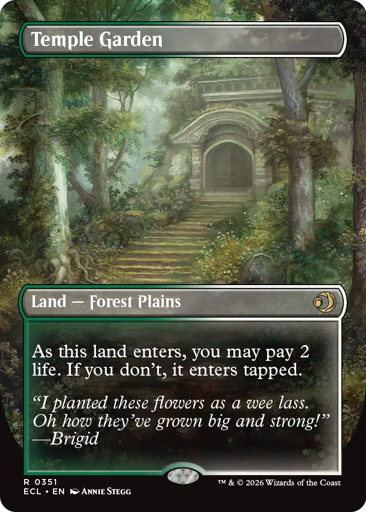 Magic: The Gathering - Temple Garden // Temple Garden Foil - Lorwyn Eclipsed