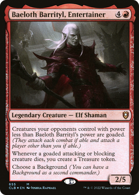 Magic: The Gathering - Baeloth Barrityl, Entertainer Foil - Commander Legends: Battle for Baldur's Gate