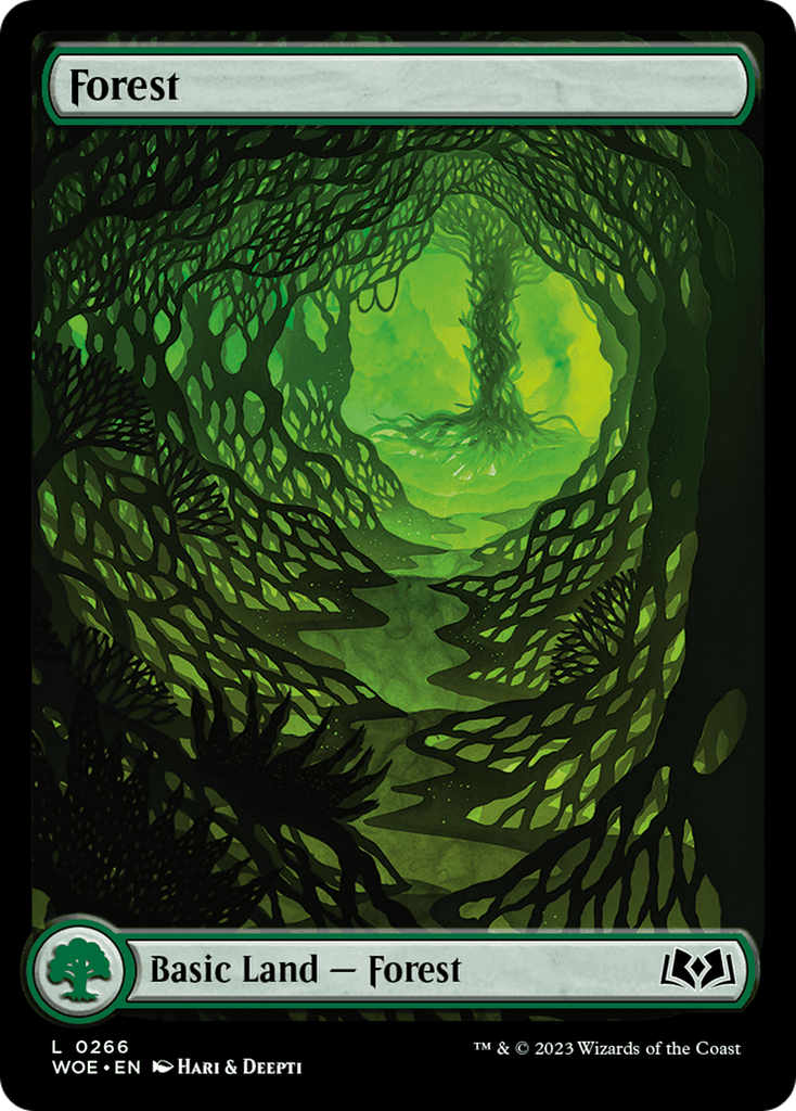 Magic: The Gathering - Forest #266 Foil - Wilds of Eldraine
