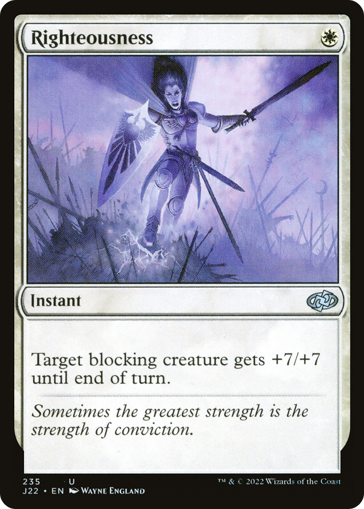 Magic: The Gathering - Righteousness - Jumpstart 2022