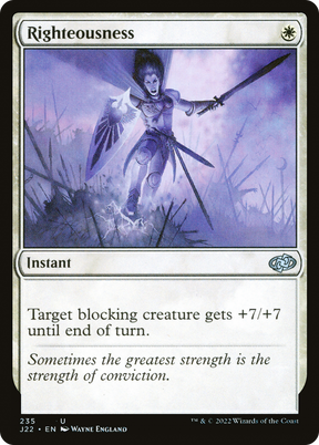 Magic: The Gathering - Righteousness - Jumpstart 2022