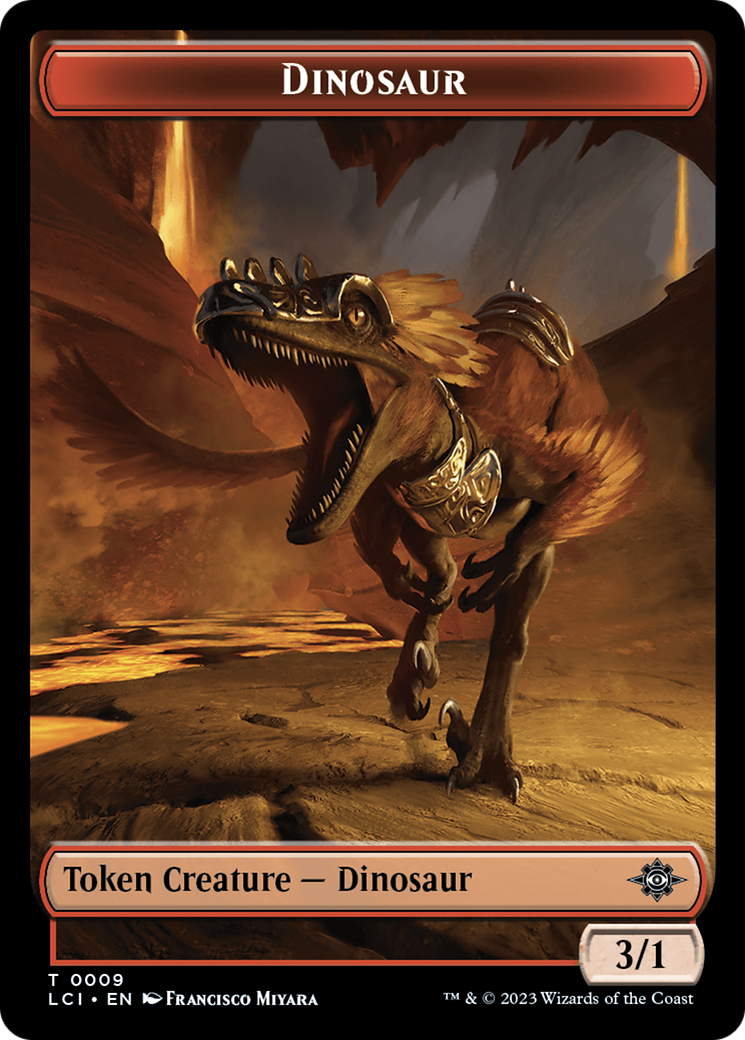 Magic: The Gathering - Dinosaur Token - The Lost Caverns of Ixalan Tokens