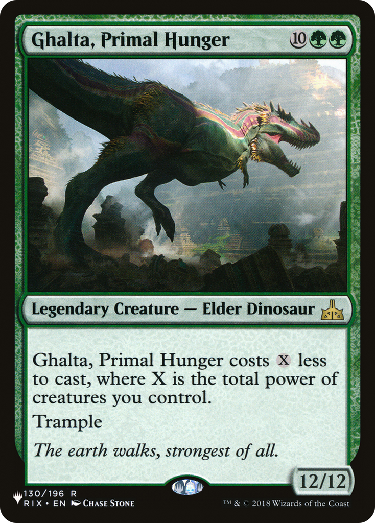 Magic: The Gathering - Ghalta, Primal Hunger - The List