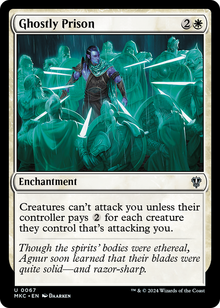 Magic: The Gathering - Ghostly Prison - Murders at Karlov Manor Commander