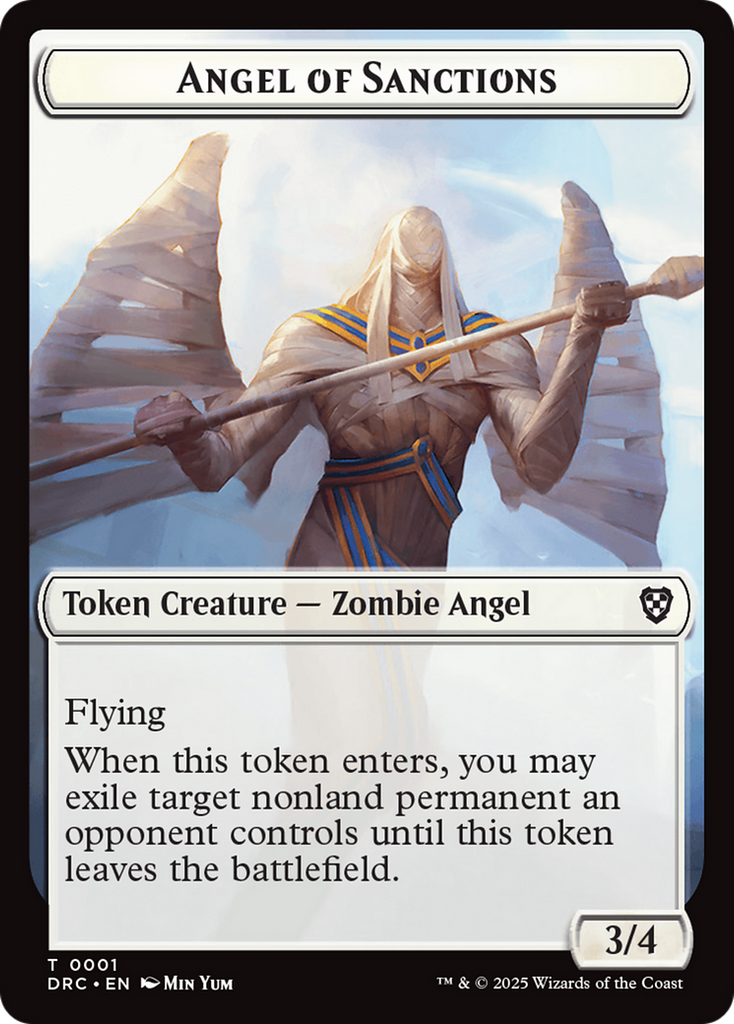 Magic: The Gathering - Angel of Sanctions Token - Aetherdrift Commander Tokens