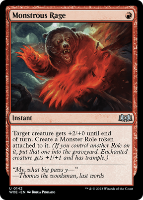 Magic: The Gathering - Monstrous Rage - Wilds of Eldraine