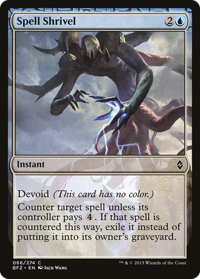 Magic: The Gathering - Spell Shrivel Foil - Battle for Zendikar