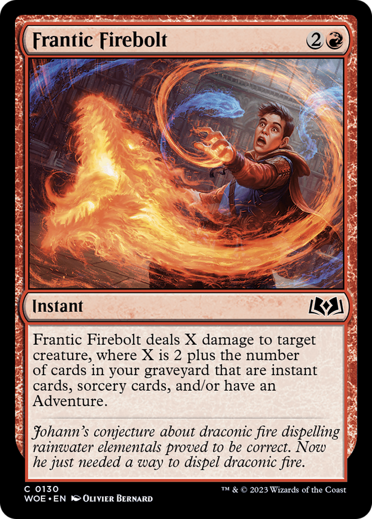 Magic: The Gathering - Frantic Firebolt Foil - Wilds of Eldraine