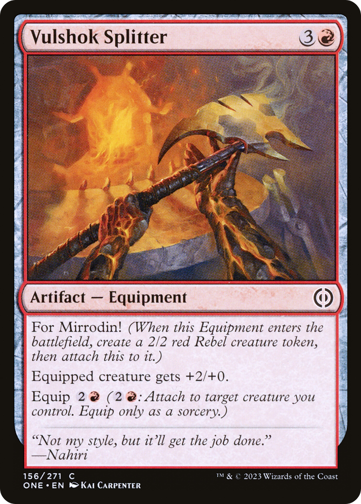 Magic: The Gathering - Vulshok Splitter Foil - Phyrexia: All Will Be One