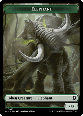 Magic: The Gathering - Elephant Token - Bloomburrow Commander Tokens