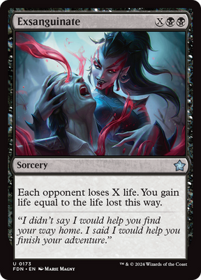 Magic: The Gathering - Exsanguinate Foil - Foundations