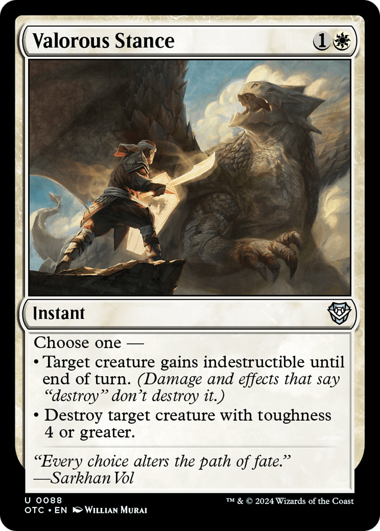 Magic: The Gathering - Valorous Stance - Outlaws of Thunder Junction Commander