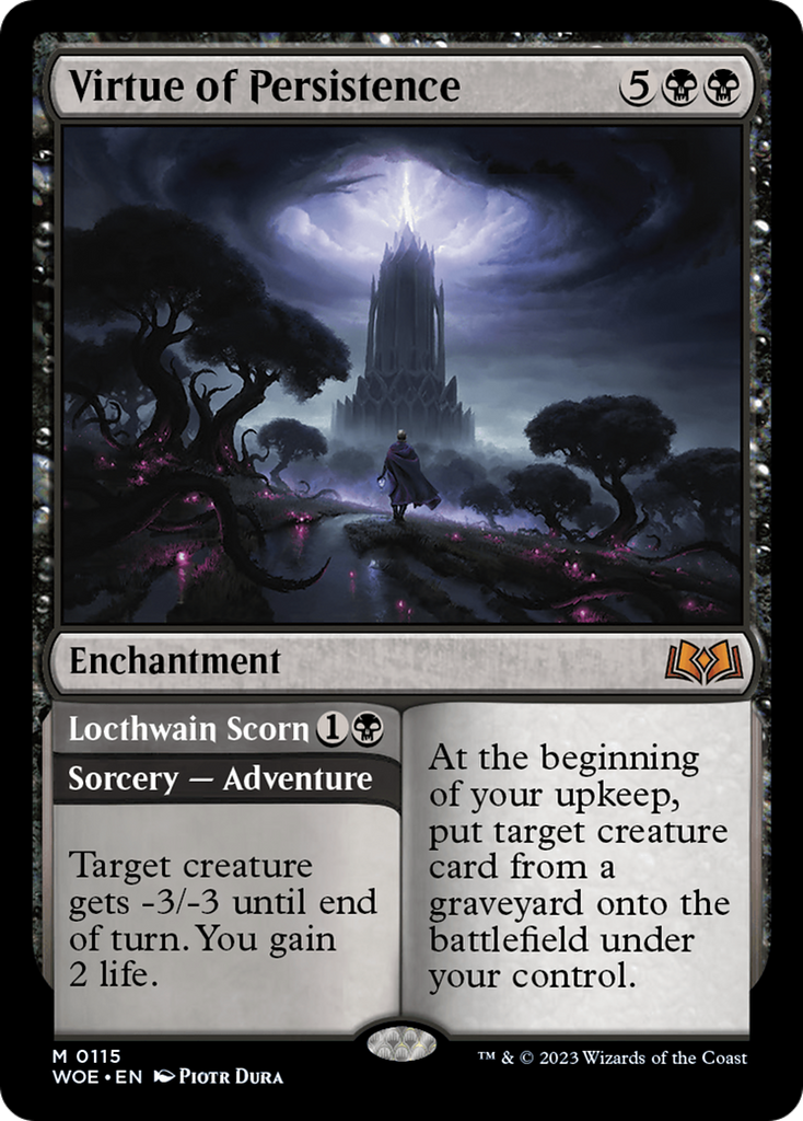 Magic: The Gathering - Virtue of Persistence // Locthwain Scorn Foil - Wilds of Eldraine