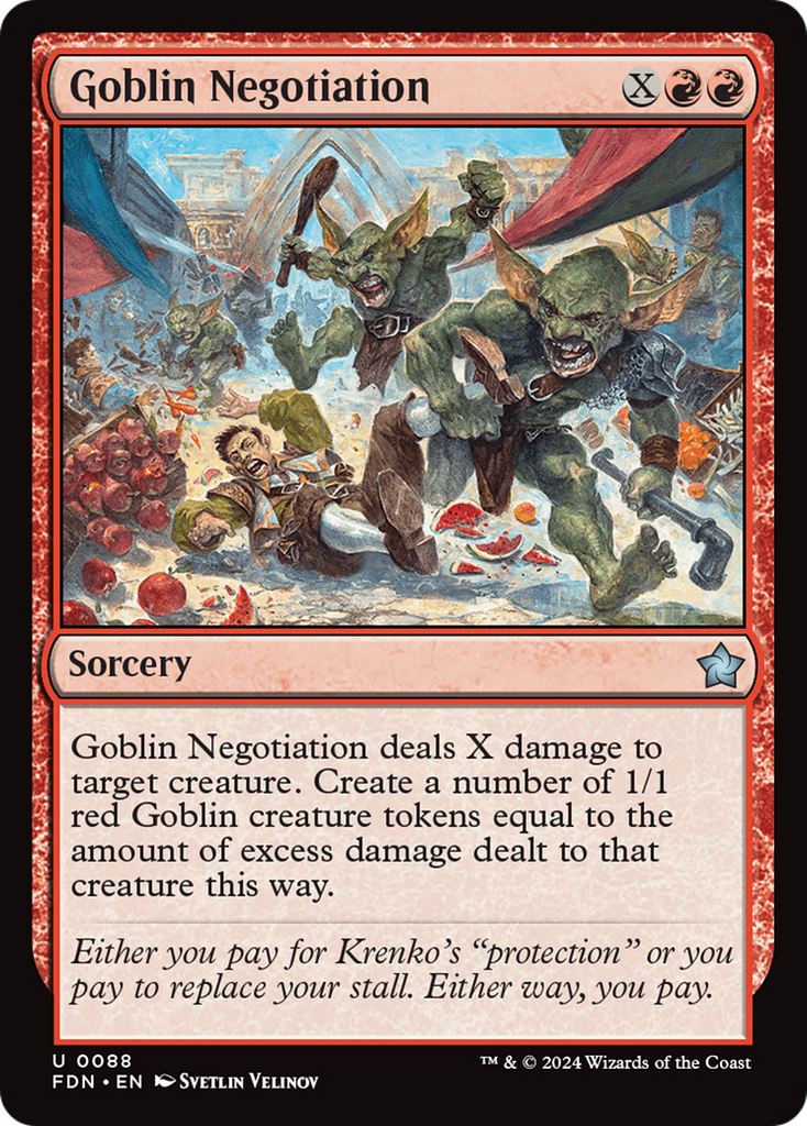 Magic: The Gathering - Goblin Negotiation Foil - Foundations