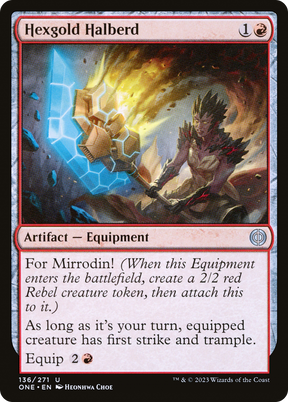 Magic: The Gathering - Hexgold Halberd Foil - Phyrexia: All Will Be One