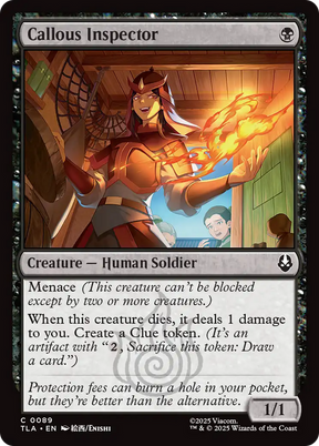 Magic: The Gathering - Callous Inspector Foil - Avatar: The Last Airbender