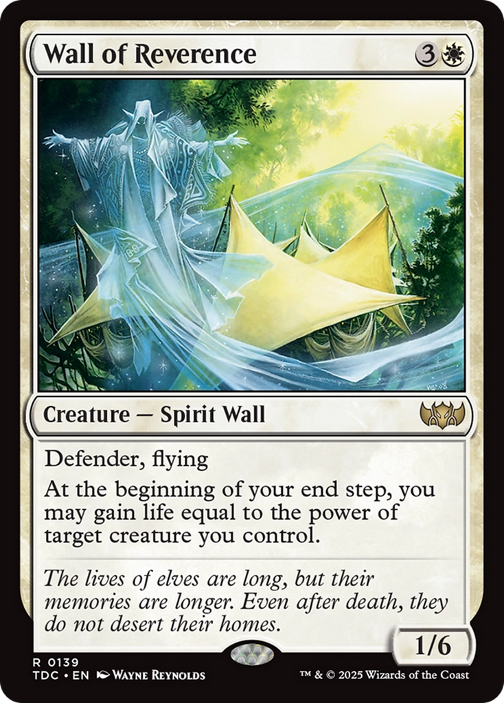 Magic: The Gathering - Wall of Reverence - Tarkir: Dragonstorm Commander