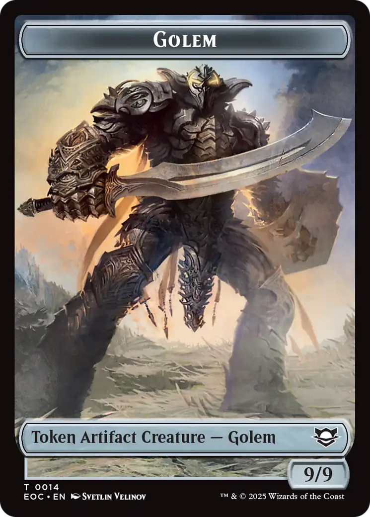 Magic: The Gathering - Golem Token - Edge of Eternities Commander Tokens