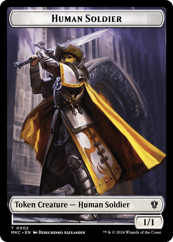 Magic: The Gathering - Human Soldier Token - Murders at Karlov Manor Commander Tokens