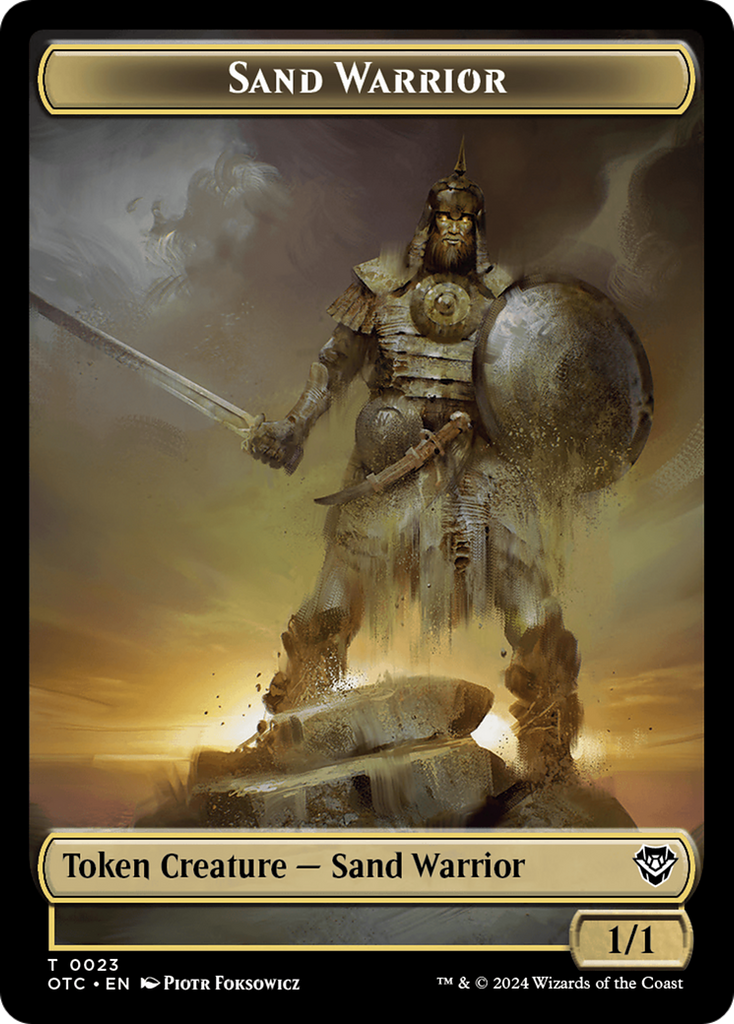 Magic: The Gathering - Sand Warrior Token - Outlaws of Thunder Junction Commander Tokens