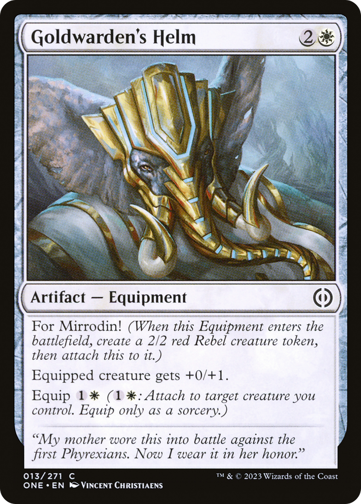 Magic: The Gathering - Goldwarden's Helm - Phyrexia: All Will Be One