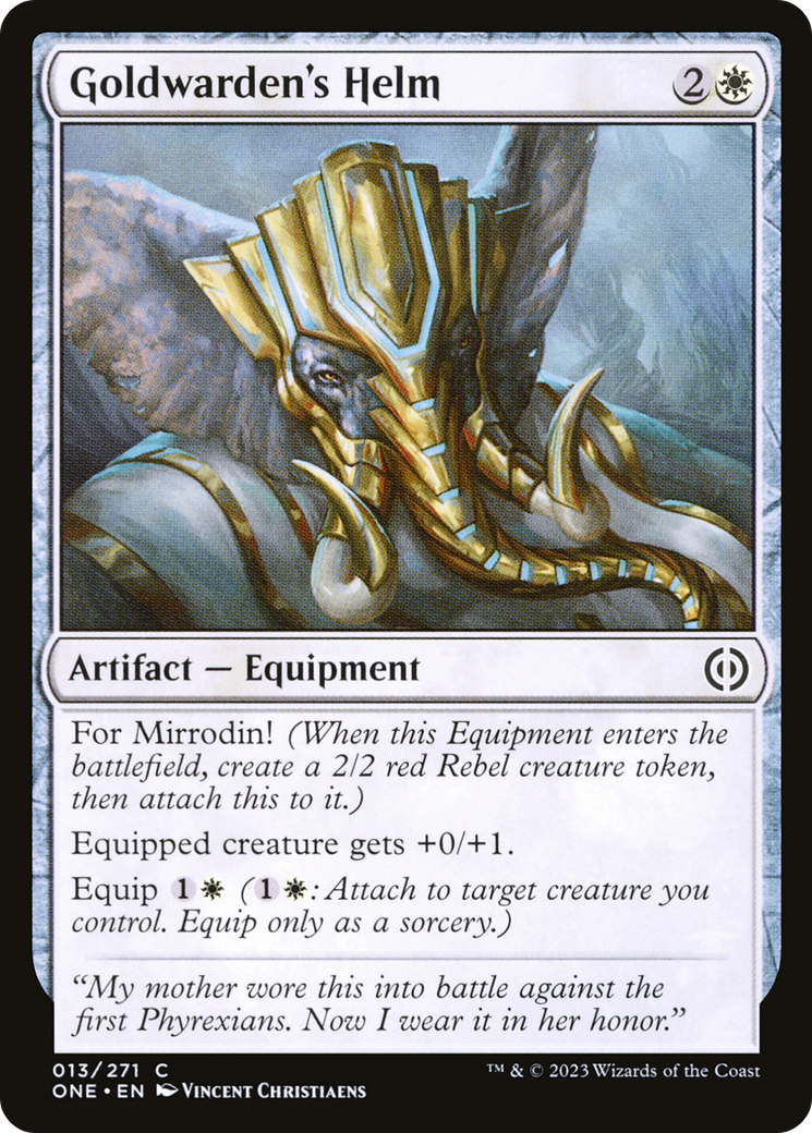 Magic: The Gathering - Goldwarden's Helm Foil - Phyrexia: All Will Be One