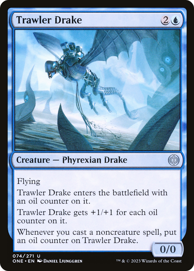 Magic: The Gathering - Trawler Drake Foil - Phyrexia: All Will Be One