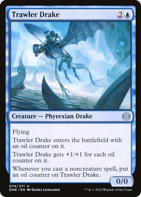 Magic: The Gathering - Trawler Drake Foil - Phyrexia: All Will Be One