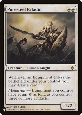 Magic: The Gathering - Puresteel Paladin - The List