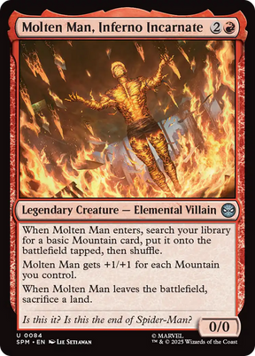 Magic: The Gathering - Molten Man, Inferno Incarnate Foil - Marvel's Spider-Man