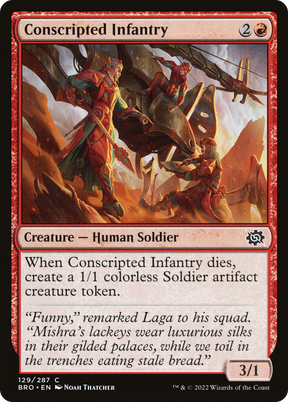 Magic: The Gathering - Conscripted Infantry Foil - The Brothers' War