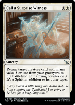 Magic: The Gathering - Call a Surprise Witness Foil - Murders at Karlov Manor
