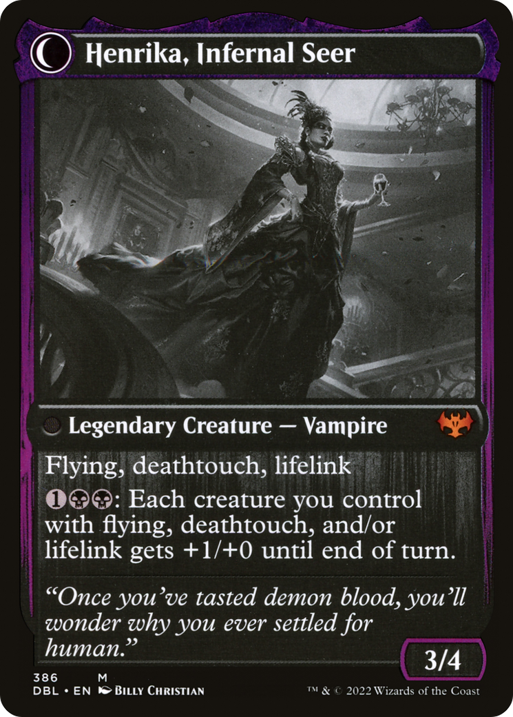 Magic: The Gathering - Henrika Domnathi // Henrika, Infernal Seer - Innistrad: Double Feature