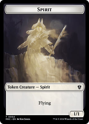 Magic: The Gathering - Spirit Token - Murders at Karlov Manor Commander Tokens