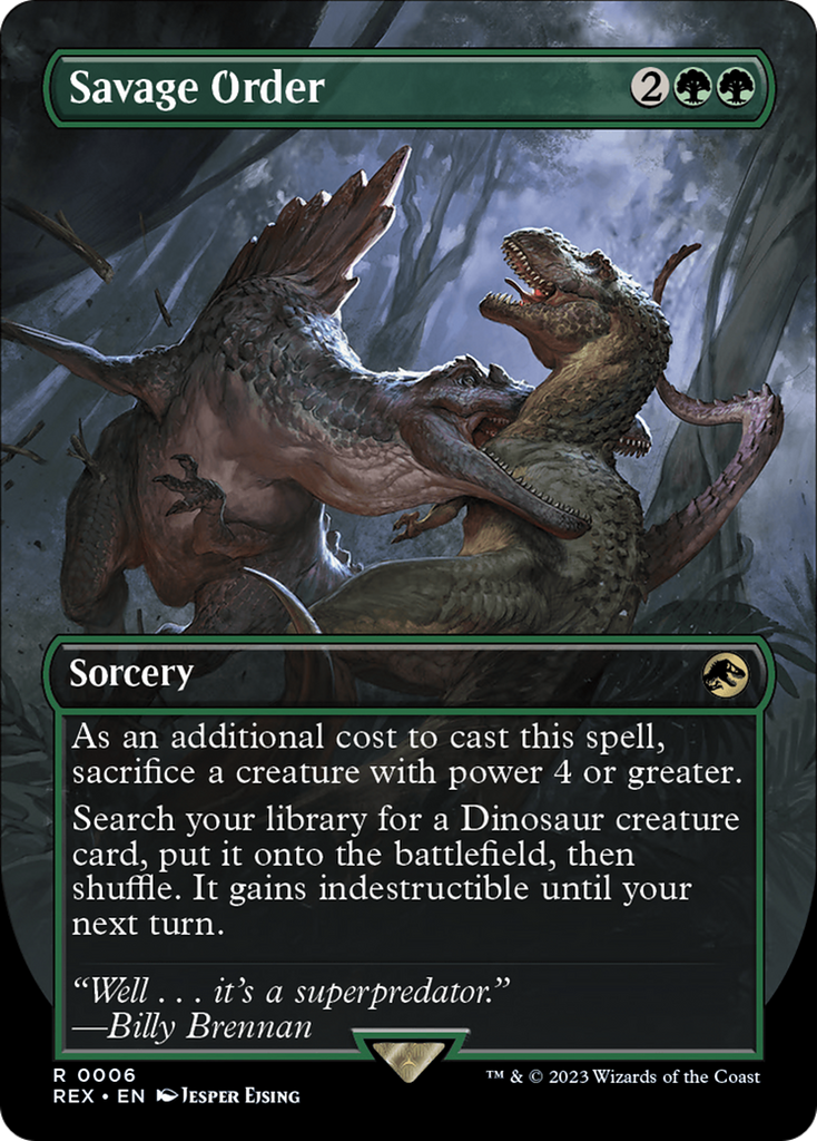 Magic: The Gathering - Savage Order Foil - Jurassic World Collection