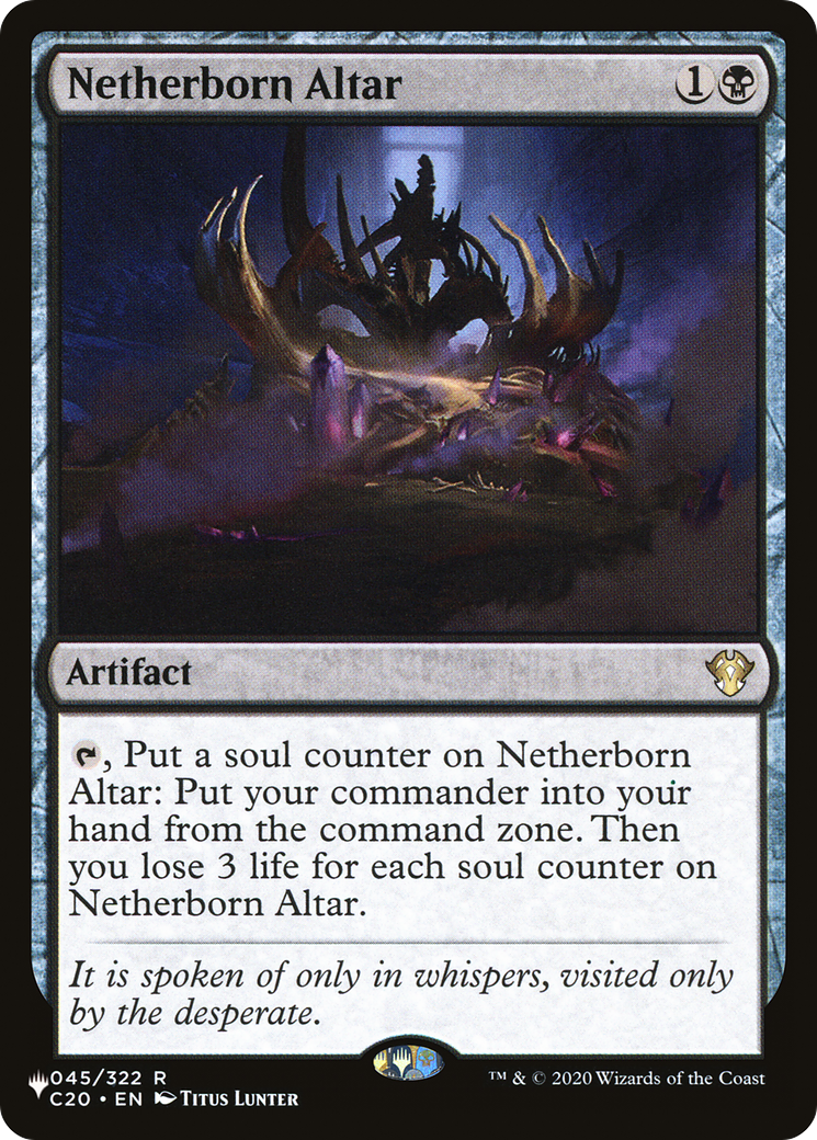 Magic: The Gathering - Netherborn Altar - The List