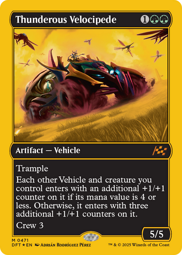 Magic: The Gathering - Thunderous Velocipede Foil - Aetherdrift