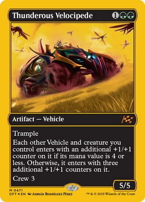 Magic: The Gathering - Thunderous Velocipede Foil - Aetherdrift