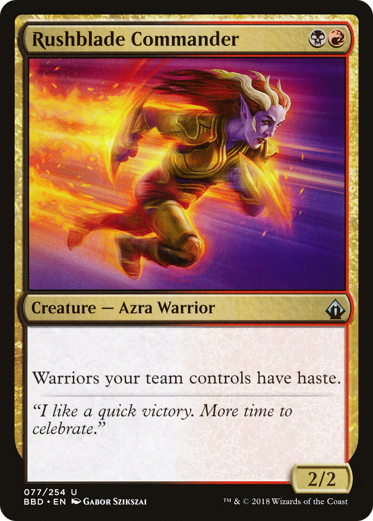 Magic: The Gathering - Rushblade Commander Foil - Battlebond