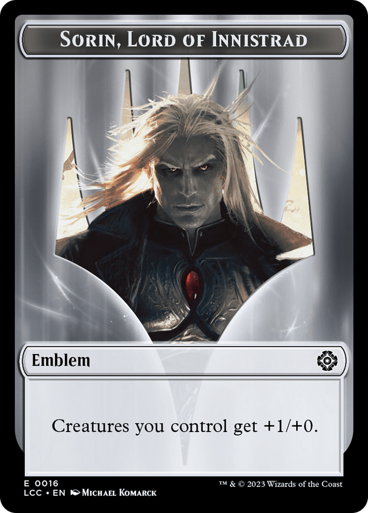 Magic: The Gathering - Sorin, Lord of Innistrad Emblem - The Lost Caverns of Ixalan Commander Tokens