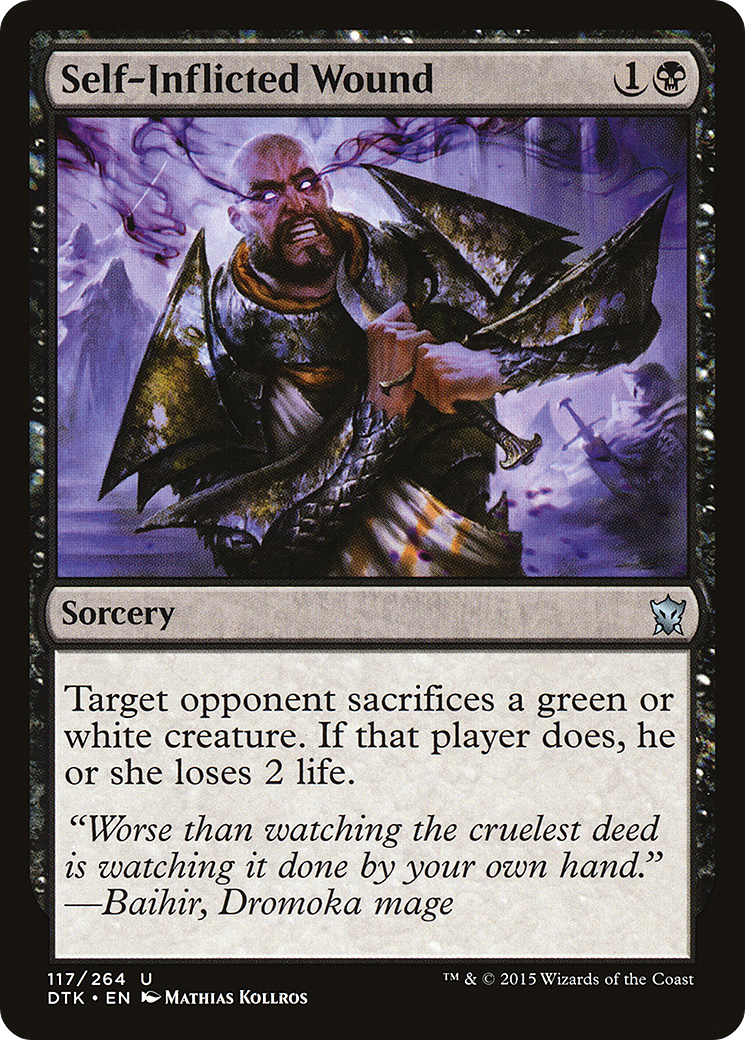 Magic: The Gathering - Self-Inflicted Wound Foil - Dragons of Tarkir