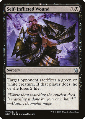 Magic: The Gathering - Self-Inflicted Wound Foil - Dragons of Tarkir