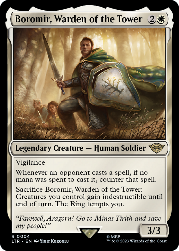 Magic: The Gathering - Boromir, Warden of the Tower Foil - The Lord of the Rings: Tales of Middle-earth