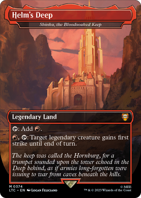 Magic: The Gathering - Shinka, the Bloodsoaked Keep Foil - Tales of Middle-earth Commander