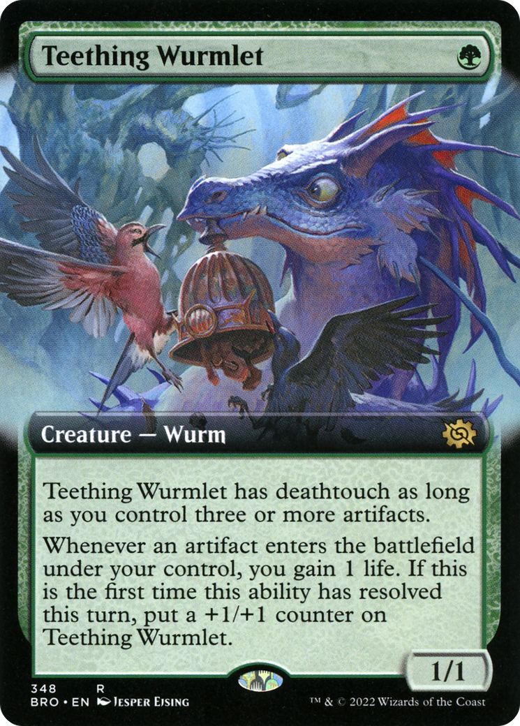 Magic: The Gathering - Teething Wurmlet Foil - The Brothers' War