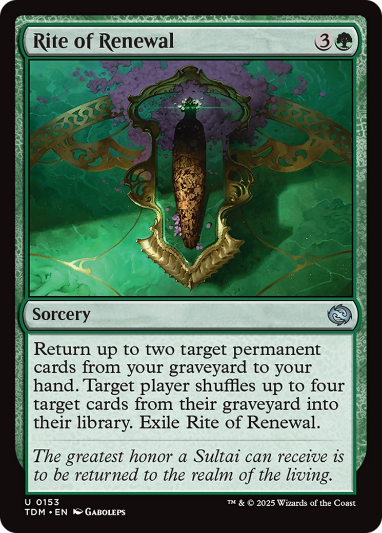 Magic: The Gathering - Rite of Renewal Foil - Tarkir: Dragonstorm