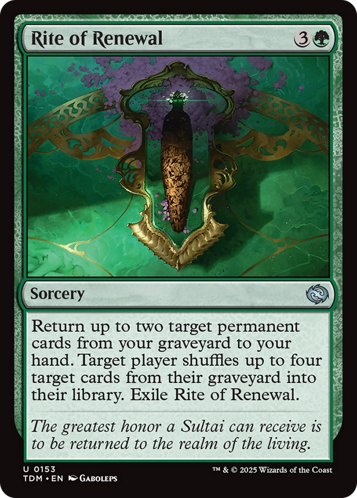 Magic: The Gathering - Rite of Renewal Foil - Tarkir: Dragonstorm