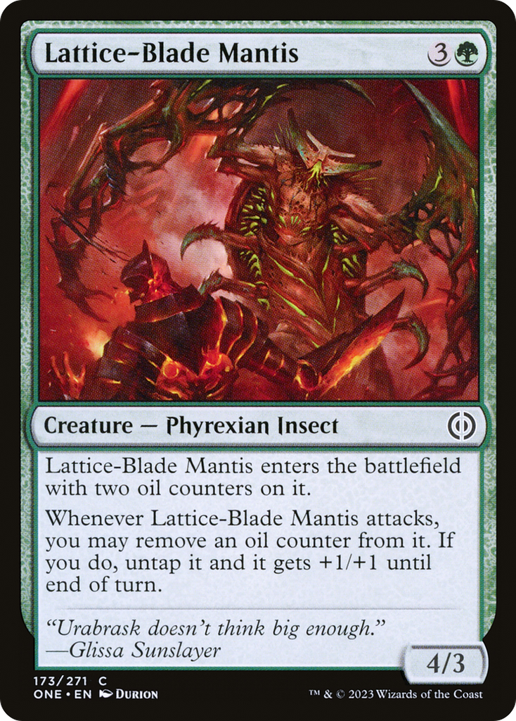 Magic: The Gathering - Lattice-Blade Mantis - Phyrexia: All Will Be One