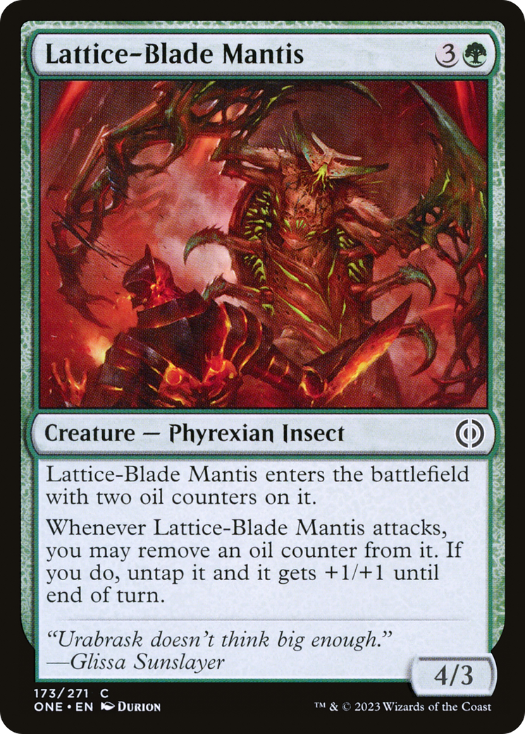 Magic: The Gathering - Lattice-Blade Mantis Foil - Phyrexia: All Will Be One